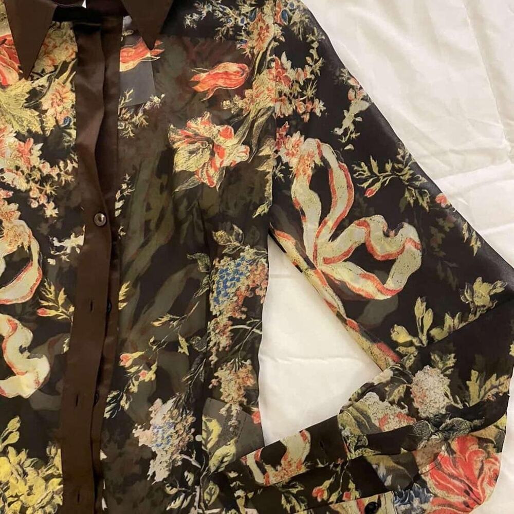 Roberto cavalli silkmesh button up - Picture 3 of 4